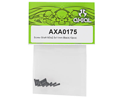 Axial Part #AXA0175 Screw Shaft M3x2.5x11mm Black (10pcs)