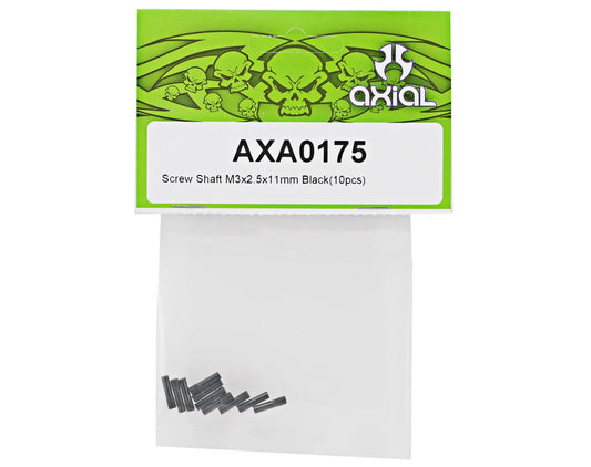 Axial Part #AXA0175 Screw Shaft M3x2.5x11mm Black (10pcs)