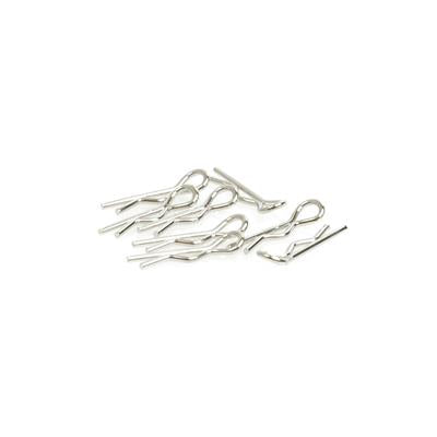 Core-RC Part #CR061 Small Body Clip 1/10 - Silver (8)