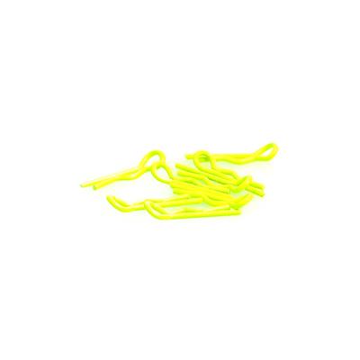 Core-RC Part #CR063 Small Body Clip 1/10 - Fluorescent Yellow (8)
