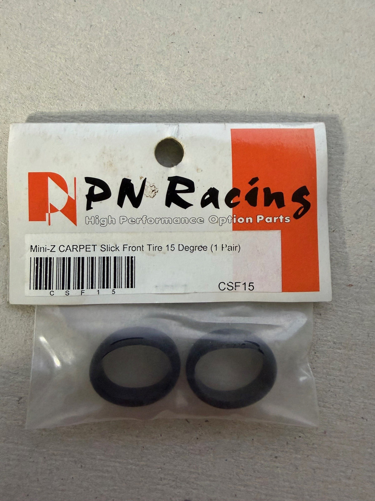 PN Racing Part #CSF15 Mini-Z Carpet Slick Front Tire 15 degrees (1 Pair)