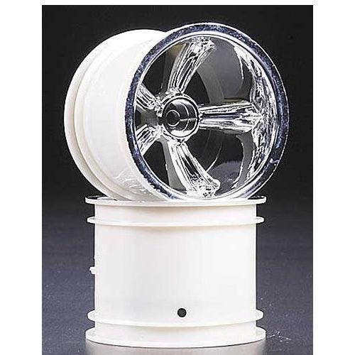 Traxxas 4172 Rear Pro Star Wheel Chrome (2) Nitro Sport Rustler Stampede - PowerHobby