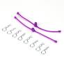DU-BRO Part #2250 Body Klip Retainers – RC Body Clip Holders & Tethers (Purple)