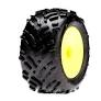 Team Losi Part #LOSB1185 Mini T Front Mini Smashers Glued Yellow Wheels