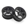 Kyosho Part #FAH705BK 5-Spoke Racing Wheel (Black) 2 pcs