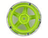 DS Racing Part #DS-DE-025 Drift Element 5 Spoke Drift Wheel (Green Face/Chrome Lip/Chrome Rivet) (Adjustable Offset) w/12mm Hex
