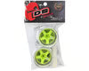 DS Racing Part #DS-DE-025 Drift Element 5 Spoke Drift Wheel (Green Face/Chrome Lip/Chrome Rivet) (Adjustable Offset) w/12mm Hex