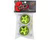 DS Racing Part #DS-DE-026 Drift Element 5 Spoke Drift Wheels (Green Face/Chrome Lip/Black Rivet) (Adjustable Offset) w/12mm Hex