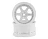 DS Racing Part #DS-DE-203 Drift Element 6 Spoke Drift Wheels (Triple White w/Silver Rivets) (2) (Adjustable Offset) w/12mm Hex