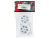 DS Racing Part #DS-DE-203 Drift Element 6 Spoke Drift Wheels (Triple White w/Silver Rivets) (2) (Adjustable Offset) w/12mm Hex