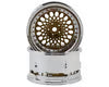 DS Racing Part #DS-DE-322 Element Mesh 1/10 Drift Wheels (Bronze w/Chrome Lip & Gold Rivets) (2) (Adjustable Offset) w/12mm Hex