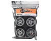 Firebrand RC Part #FBR1WHEICE085 Icestar D Pre-Mounted Slick Drift Tires (4) (Chrome) w/FireSickle Tires, 12mm Hex & 3mm Offset