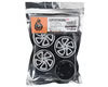 Firebrand RC Part #FBR1WHESSK695 Superskunk D2 Pre-Mounted Slick Drift Tires (4) (White/Black) w/D2 Tires, 12mm Hex & 3mm Offset