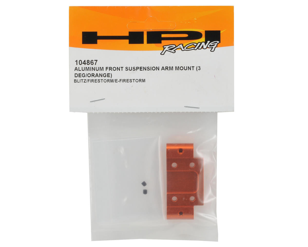HPI Racing Part #104867 Aluminum Front Suspension Arm Mount (Orange)