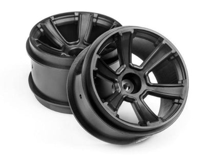 HPI Racing 115327 6-Shot MT Wheel Black (2pieces) Jumpshot MT Jumpshot ST - PowerHobby