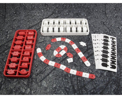 HPI Racing Part #161409 Nano-TTR Interlocking Curb Set (Red/White)