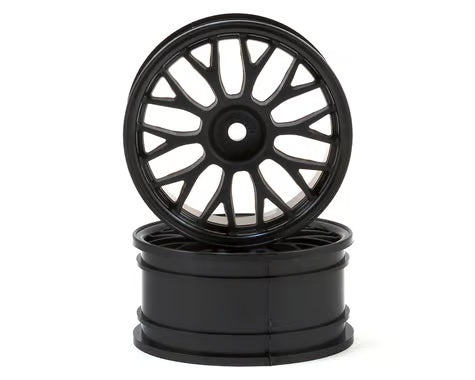 HPI Racing Part #3716 26mm Mesh Touring Car Wheel (Black) (2) (3mm Offset) w/12mm Hex