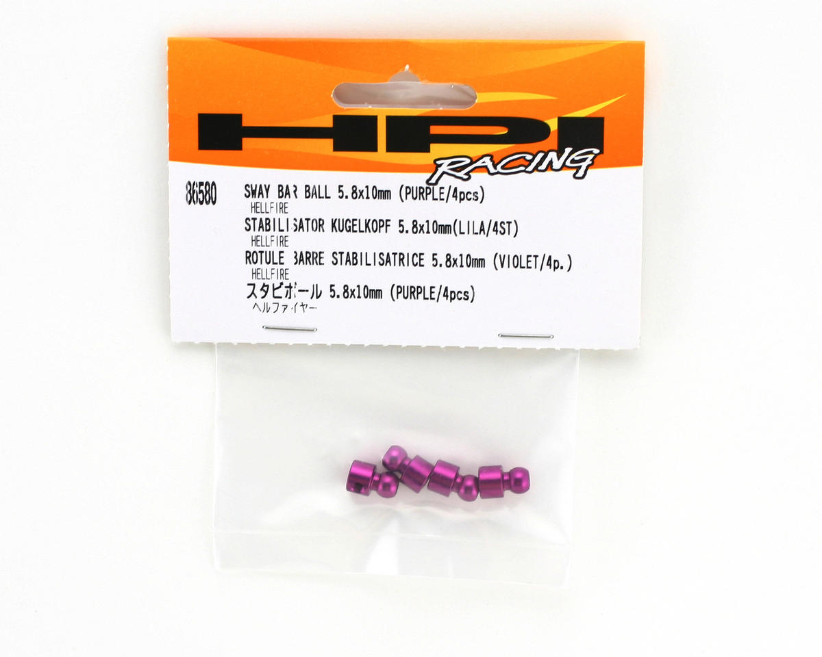 HPI Racing Part #86580 Sway Bar Ball 5.8x10mm (Purple) (4)