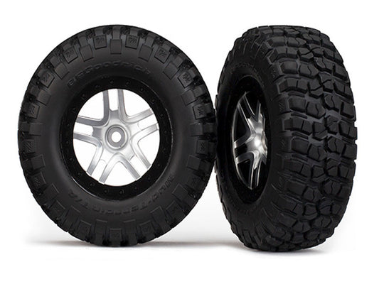Traxxas 6873 Slash BF Goodrich Tires w/ SCT Split Spoke Stain Chrome Wheels