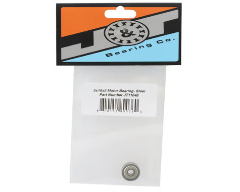 J&T Bearing Co. Part #JTB-JT11048 5x16x5mm Metal Shielded Motor Ball Bearing (Steel)