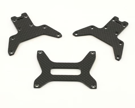 Team Losi Part #LOSB0903 Lower Chassis Plate Set, Graphite (3) (MLST/2)