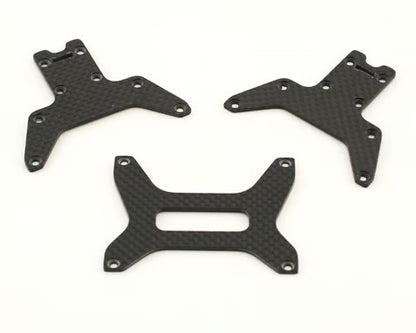Team Losi Part #LOSB0903 Lower Chassis Plate Set, Graphite (3) (MLST/2)