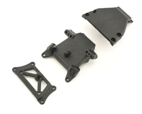 Team Losi Part #LOSB1018 Front Bulkhead, Kickplate & Brace Set (Mini-T)