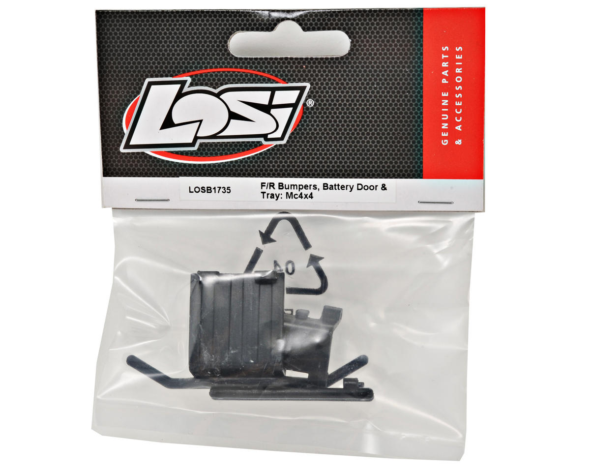 Team Losi Part #LOSB1735 Front/Rear Bumpers, Battery Door & Tray: MC4X4
