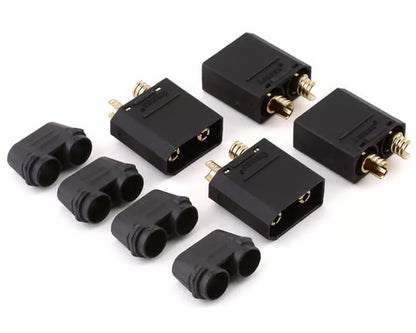 Maclan Part #MCL4267 XT90 Connectors (4 Male) (Black)