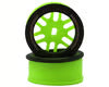 NEXX Racing Part #NX-USA-EVOAWD-F-0-GR Mini-Z AWD "JUD" EVO Front Threaded Side-Wall Carbon Fiber Rims (0mm Offset) (Green) (2)