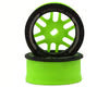 NEXX Racing Part #NX-USA-EVOAWD-F-1-GR Mini-Z AWD "JUD" EVO Front Threaded Side-Wall Carbon Fiber Rims (-1mm Offset) (Green) (2)