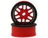 NEXX Racing Part #NX-USA-EVOAWD-F-1-R Mini-Z AWD "JUD" EVO Front Threaded Side-Wall Carbon Fiber Rims (-1mm Offset) (Red) (2)
