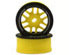 NEXX Racing Part #NX-USA-EVOAWD-F-1-Y Mini-Z AWD "JUD" EVO Front Threaded Side-Wall Carbon Fiber Rims (-1mm Offset) (Yellow) (2)