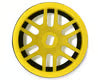 NEXX Racing Part #NX-USA-EVOAWD-F-1-Y Mini-Z AWD "JUD" EVO Front Threaded Side-Wall Carbon Fiber Rims (-1mm Offset) (Yellow) (2)