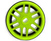 NEXX Racing Part #NX-USA-EVOAWD-F+2-GR Mini-Z AWD "JUD" EVO Front Threaded Side-Wall Carbon Fiber Rims (2mm Offset) (Green) (2)