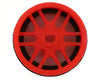 NEXX Racing Part #NX-USA-EVOAWD-F+2-R Mini-Z AWD "JUD" EVO Front Threaded Side-Wall Carbon Fiber Rims (2mm Offset) (Red) (2)