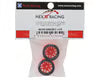 NEXX Racing Part #NX-USA-EVOAWD-F+2-R Mini-Z AWD "JUD" EVO Front Threaded Side-Wall Carbon Fiber Rims (2mm Offset) (Red) (2)