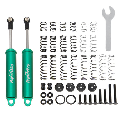 Powerhobby 110mm Promatics Two Stage Internal Spring Shocks (2) Green - PowerHobby