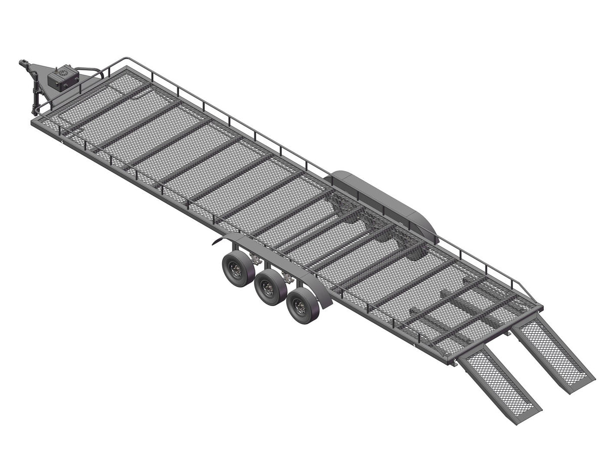 Powerhobby Tri Axle Full Metal Trailer with LED Lights - PowerHobby