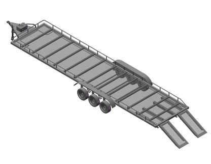 Powerhobby Tri Axle Full Metal Trailer with LED Lights - PowerHobby