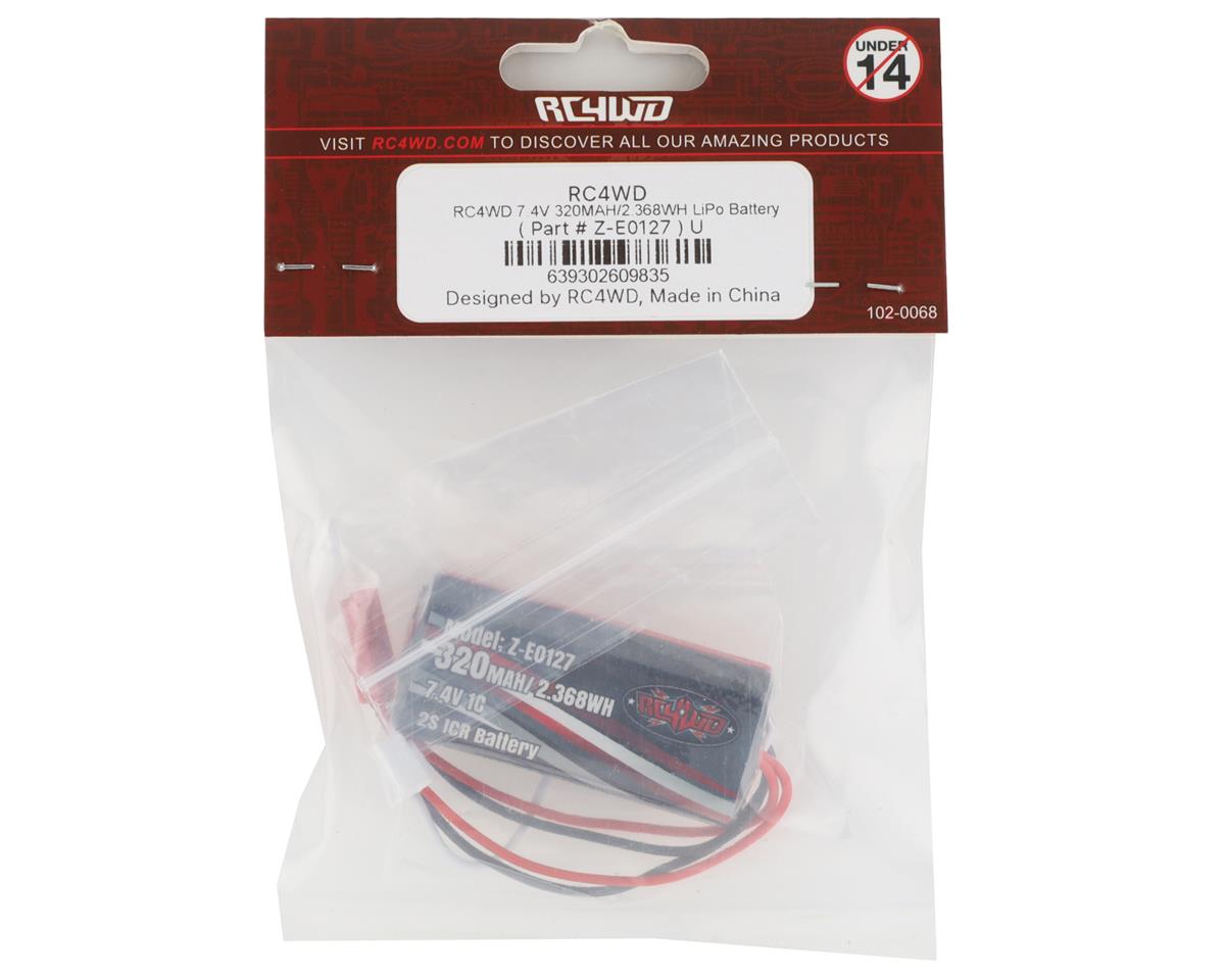 RC4WD Part #Z-E0127 TF2 1/24 7.4V 320mAh Lithium Ion Battery w/Balance Plug