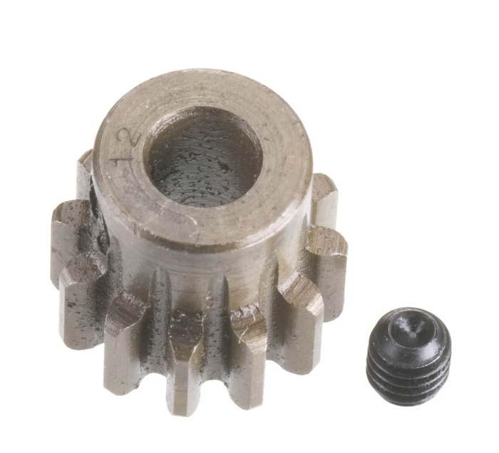 Robinson Racing 1212 Extra Hard Steel Mod 1 Pinion Gear w/5mm Bore 12T - PowerHobby