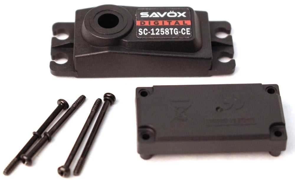 Savox Part #CASE-SC1258TG-CE Top and Bottom with Screws Servo Case