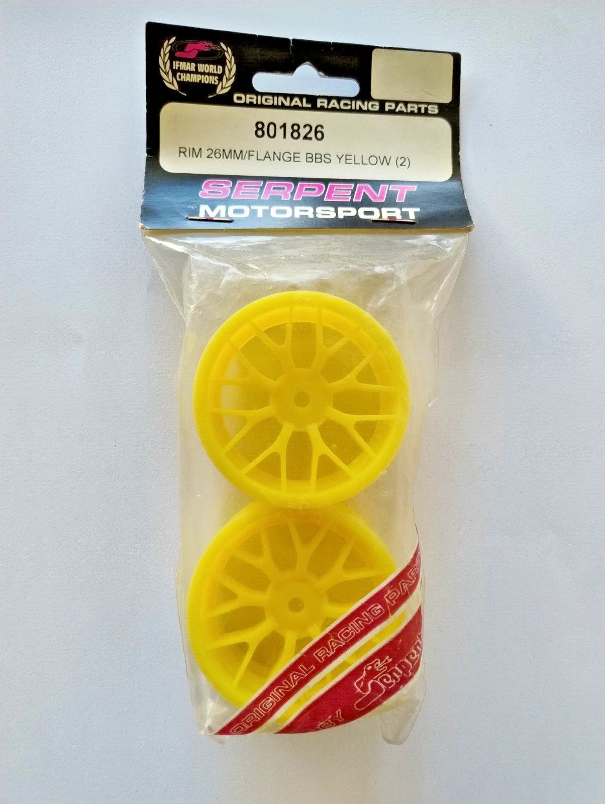 Serpent Part #SER801826 Wheels 1/10 (n.2 rims , 26mm) Impulse Yellow