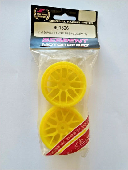 Serpent Part #SER801826 Wheels 1/10 (n.2 rims , 26mm) Impulse Yellow