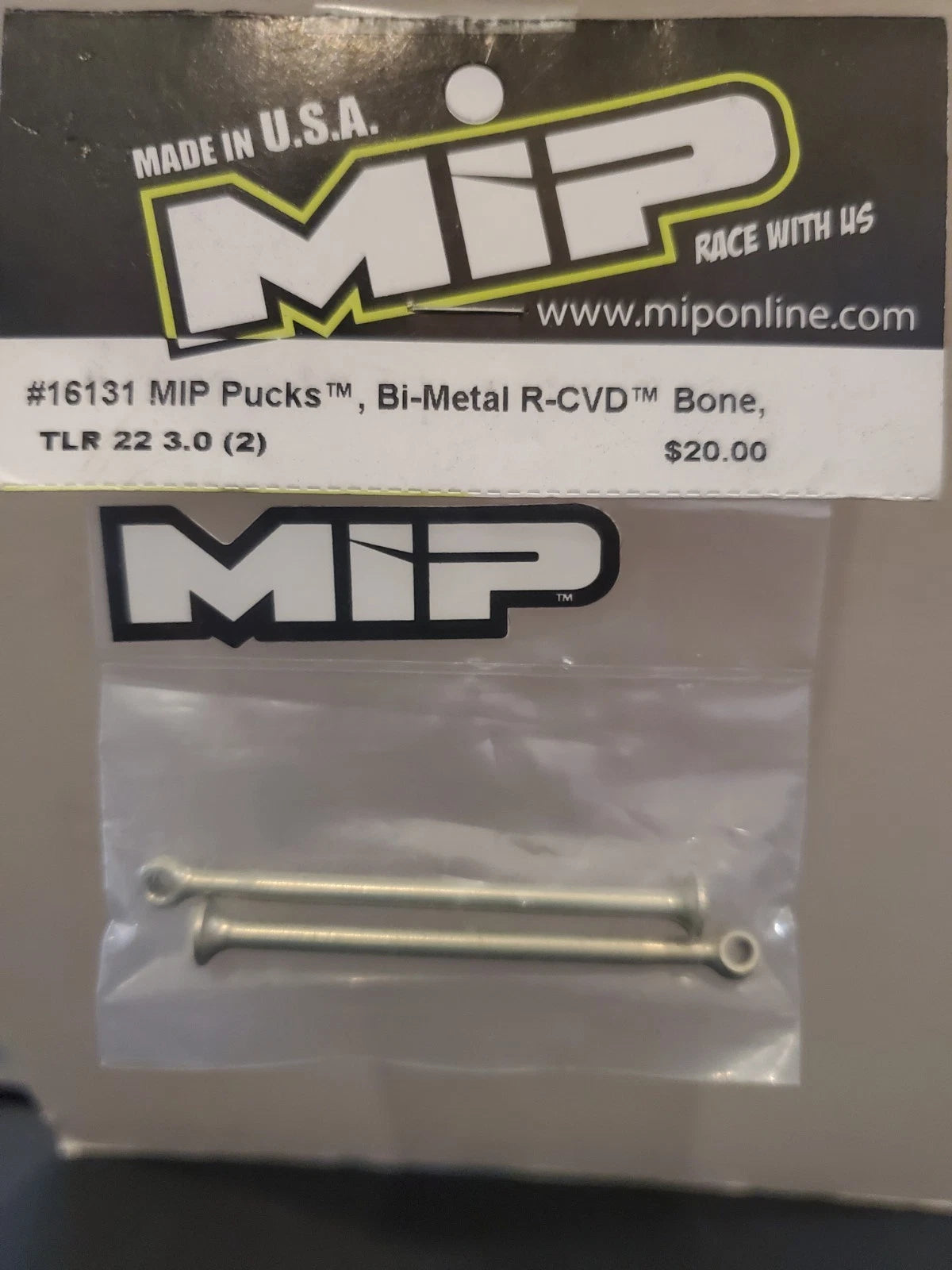 MIP Part #16131 Pucks, Bi-Metal R-CVD Bone, TLR 22 3.0 (Qty 2)
