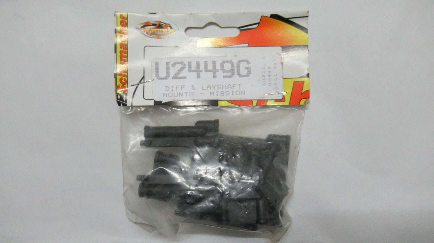 Schumacher Part #SCHU2449G Diff & Layshaft Mounts - MISSION