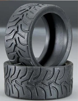 Hot Bodies Racing Part #C7006 Tires with Insert Foam (Lightening Street)