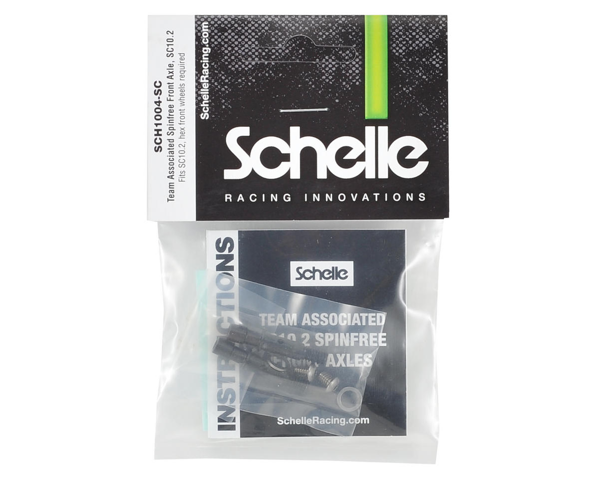 Schelle Racing Part #SCH1004-SC Associated SC10 Spinfree Front Axle Set