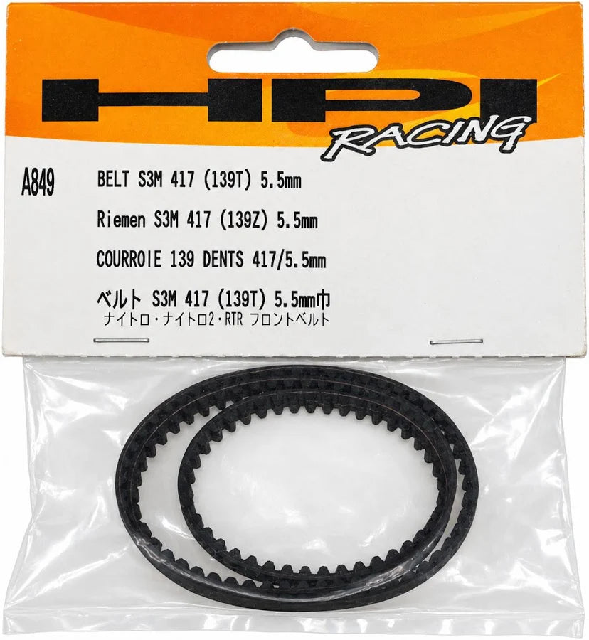 HPI Racing Part #A849 Belt S3M 417 (139T) 5.5mm